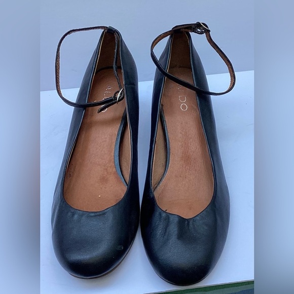 Aldo black bracelet shoes with Wedge Heel Size 10 - Picture 2 of 8